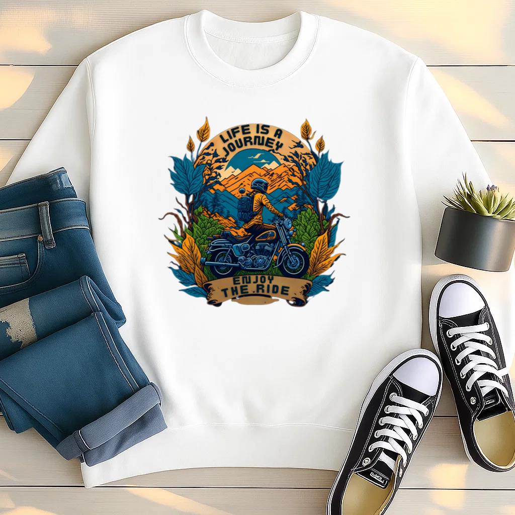 Adventurer Motorbike Confident Graphic Sweatshirt