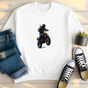 Adventurer Motorbike Focused Graphic Sweatshirt