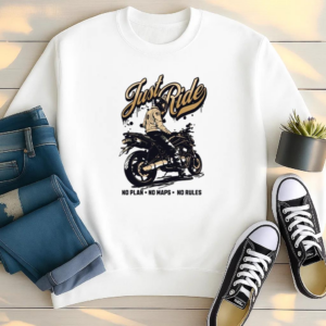 Adventurer Motorbike Happy Graphic Sweatshirt