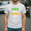 Bike Now Wine Later Cycling T Shirt