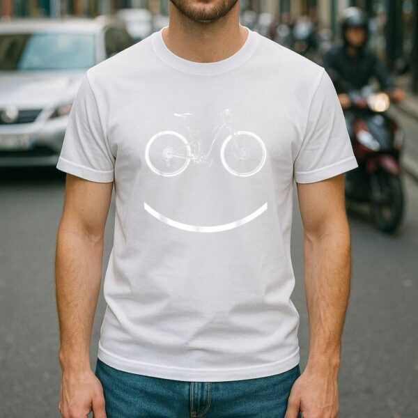 Bike Smiley Face MTB Cycling T Shirt - Image 4