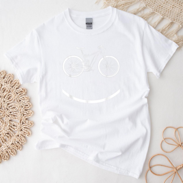 Bike Smiley Face MTB Cycling T Shirt - Image 2