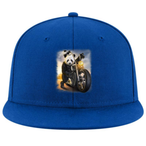 Biker Giant Panda Riding Chopper Motorcycle Cap