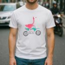 Flamingo Riding Dirt Bike T Shirt
