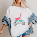 Flamingo Riding Dirt Bike T Shirt