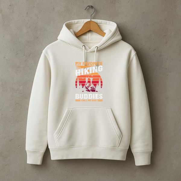 Hiker Motorbike Happy Minimal Hoodie - Image 3