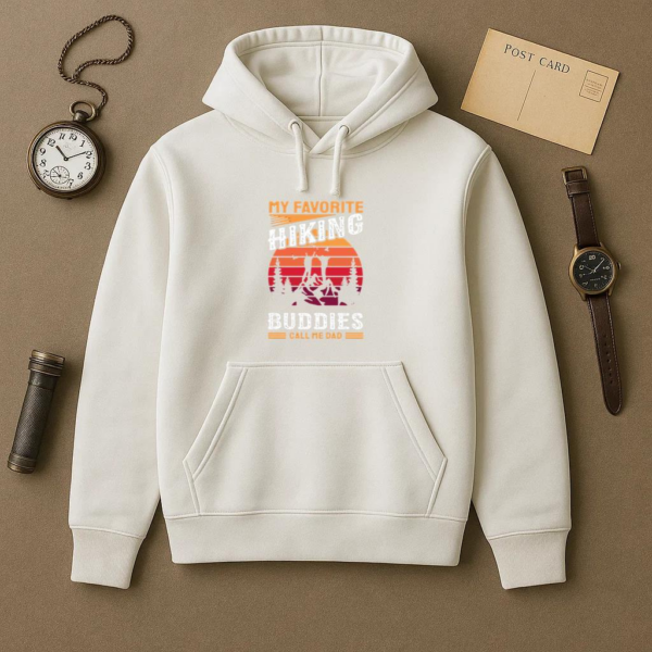 Hiker Motorbike Happy Minimal Hoodie - Image 2