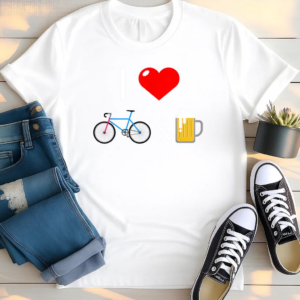 I Love Bikes And Beer Cycing T Shirt