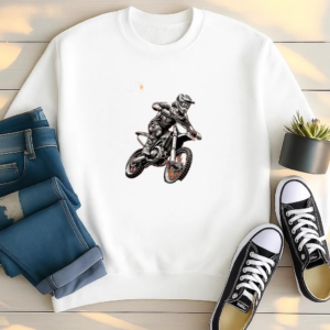 Man Motorbike Peaceful Minimal Sweatshirt