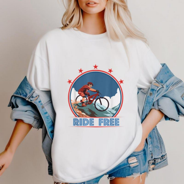 Mountain Bike Cycling Ride Free T Shirt - Image 3