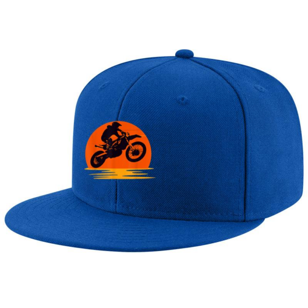 Sunset Dirt Bike Rider Graphic Cap - Image 2
