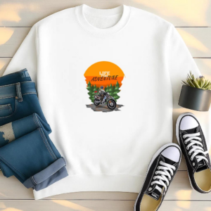 Woman Motorbike Joyful Classic Sweatshirt