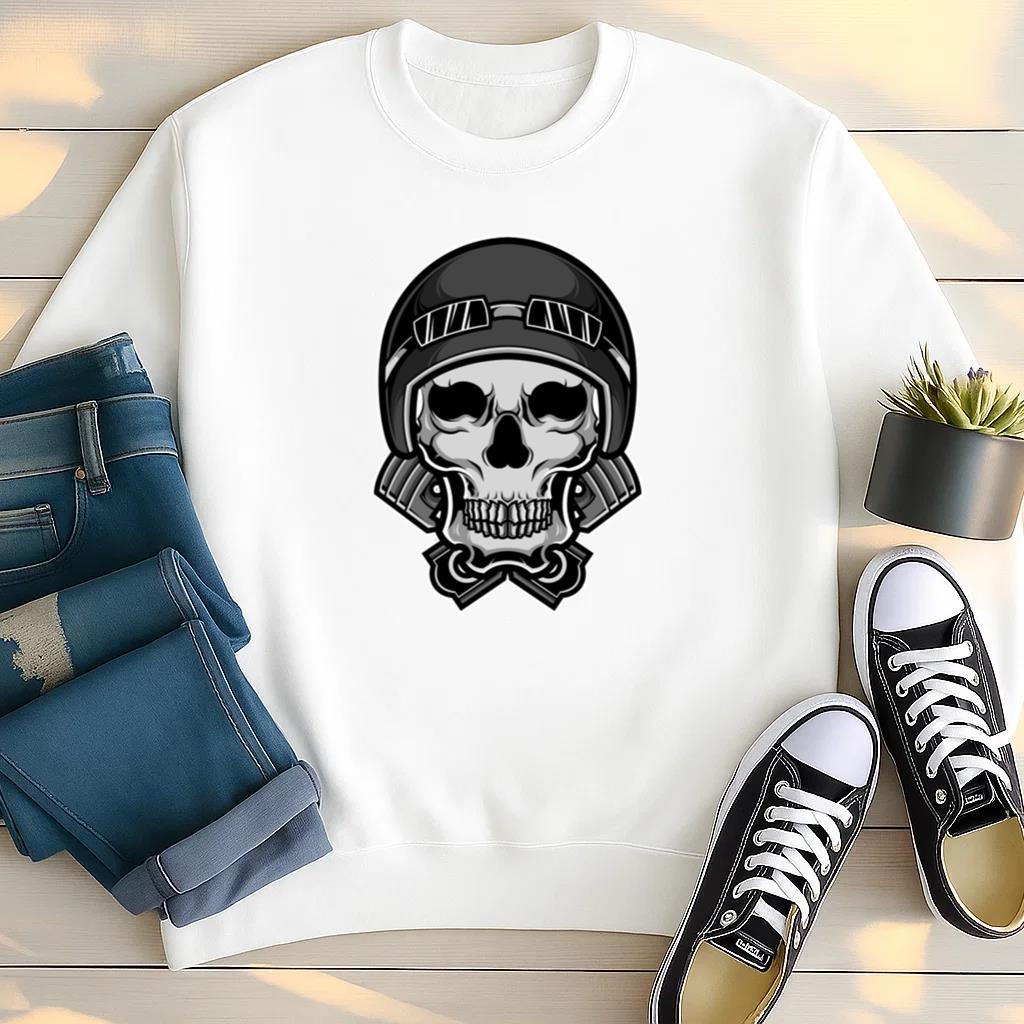 Woman Motorbike Peaceful Classic Sweatshirt