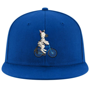Zebra On Bike Black White Stripe Biking Cap
