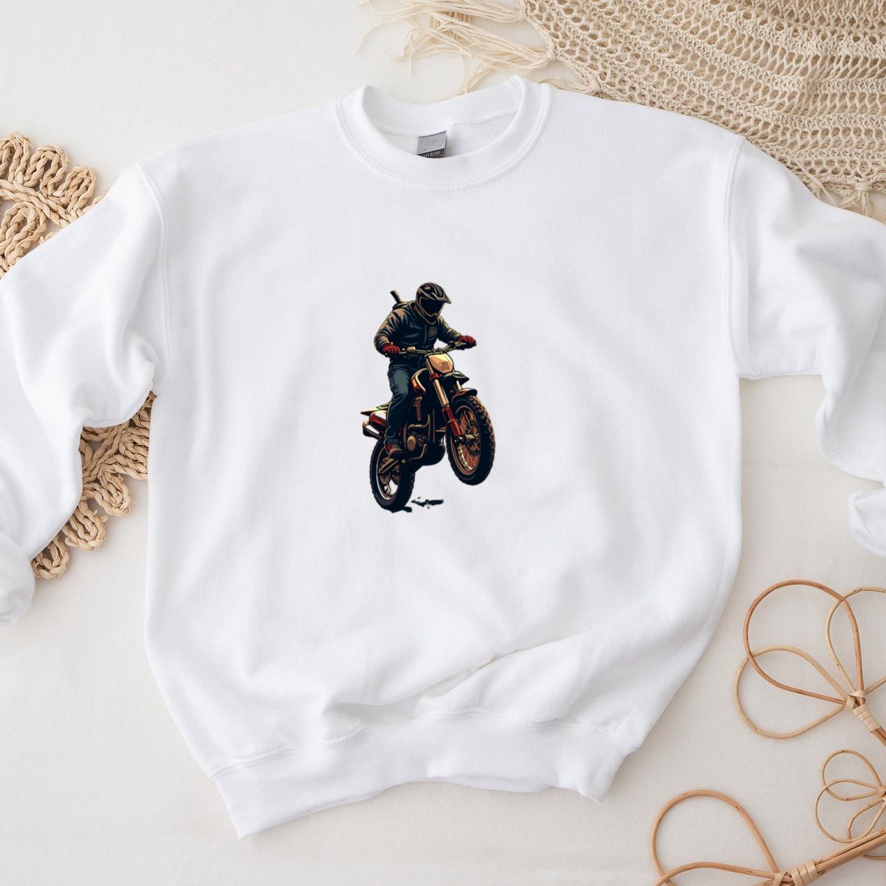 Adventurer Motorbike Focused Graphic Sweatshirt
