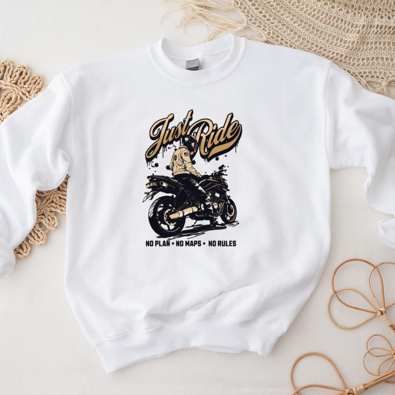 Adventurer Motorbike Happy Graphic Sweatshirt
