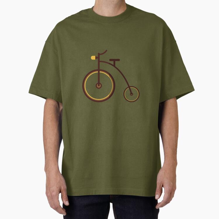 Bicycle Cycle Bike Wheel Flat Oversized T-Shirt