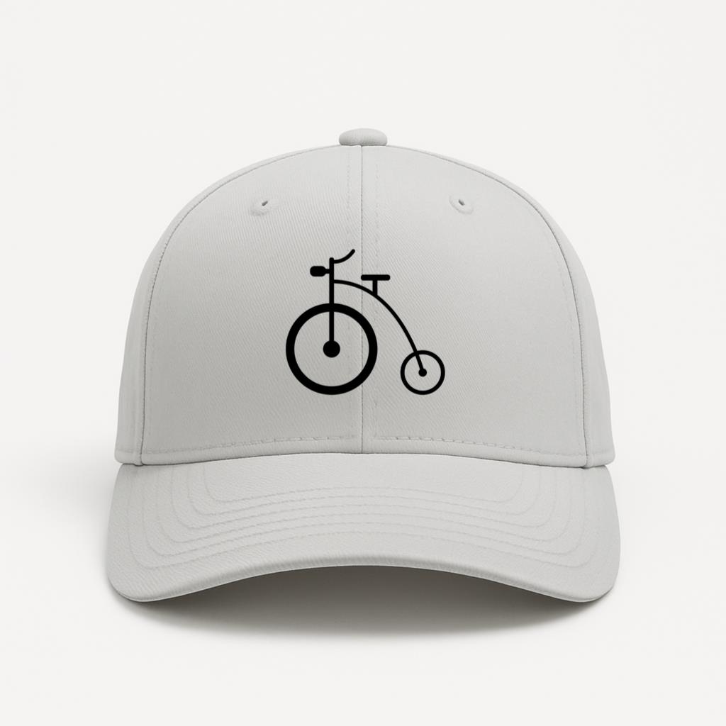 Bicycle Cycle Bike Wheel Silhouette Cap