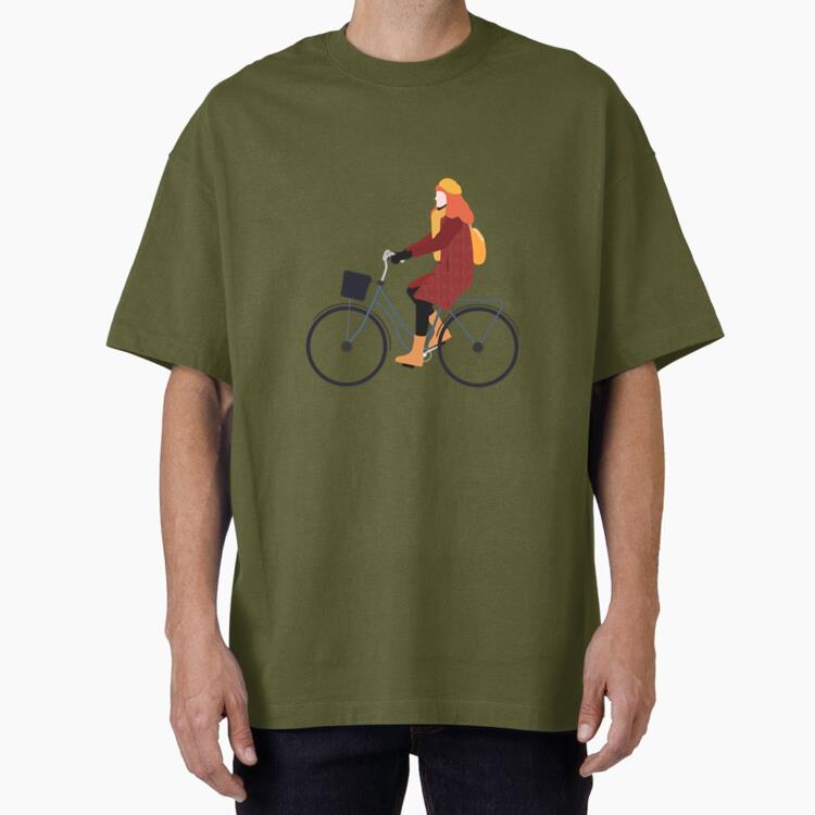 Bicycle Girl Oversized T-Shirt