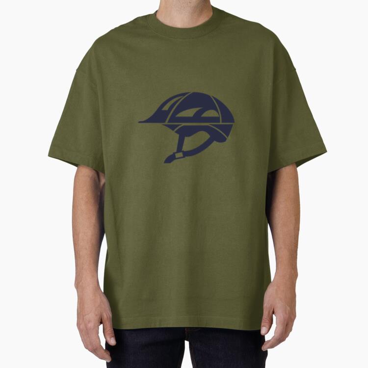 Bicycle Helmet Cut Out Oversized T-Shirt
