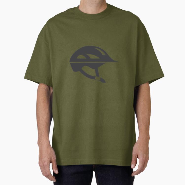 Bicycle Helmet Flat Icon Oversized T-Shirt
