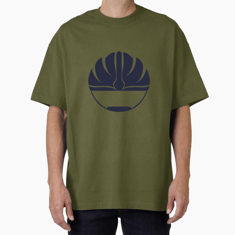 Bicycle Helmet Front Cut Out Oversized T-Shirt