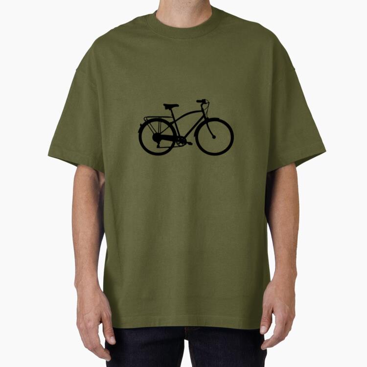 Bicycle Silhouette Cool Oversized T-Shirt