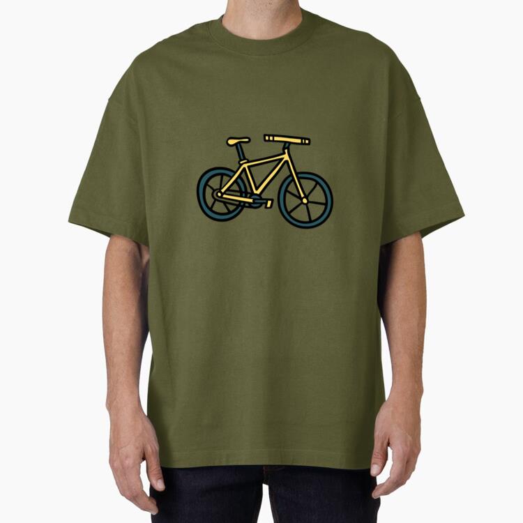 Bicycle Transport Illustration Oversized T-Shirt