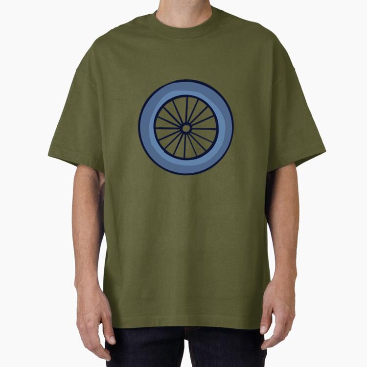 Bicycle Wheel Flat Oversized T-Shirt