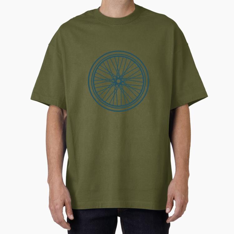 Bicycle Wheel Stroke Oversized T-Shirt
