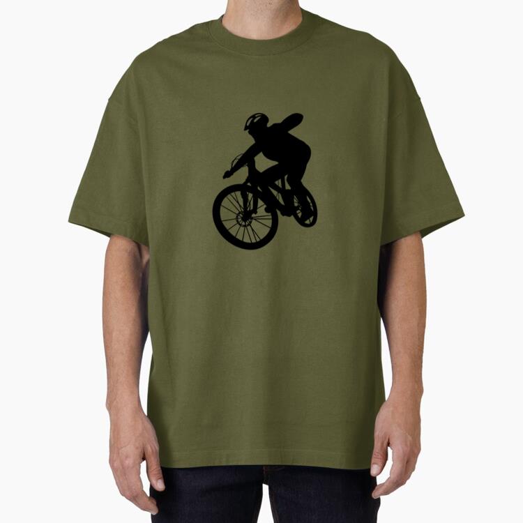 Bike Silhouette Boy Riding Oversized T-Shirt