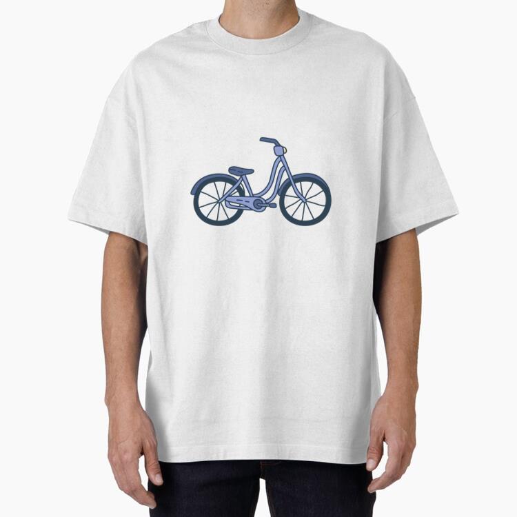 Blue Bicycle Oversized T-Shirt