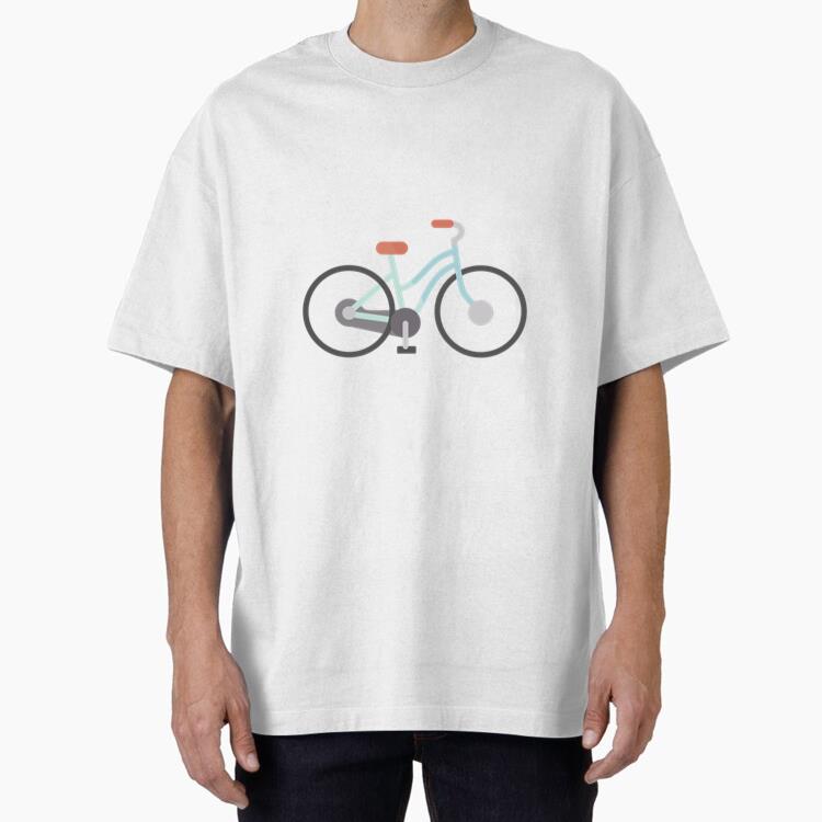 Blue Bike Flat Oversized T-Shirt