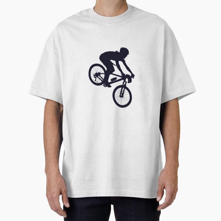 Bmx Bicycle Sport Silhouette Oversized T-Shirt