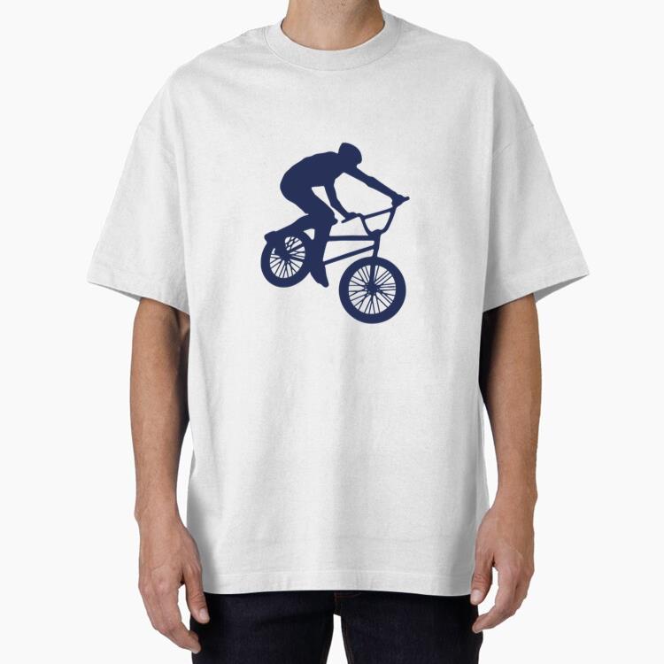 Bmx Silhouette Boy Riding Oversized T-Shirt