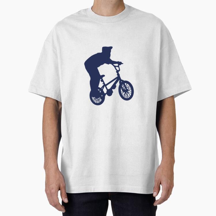 Boy Silhouette Doing Bmx Oversized T-Shirt