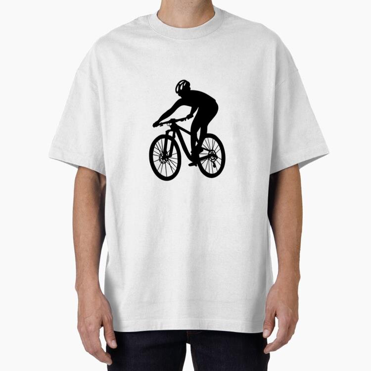 Boy Silhouette On A Bike Oversized T-Shirt