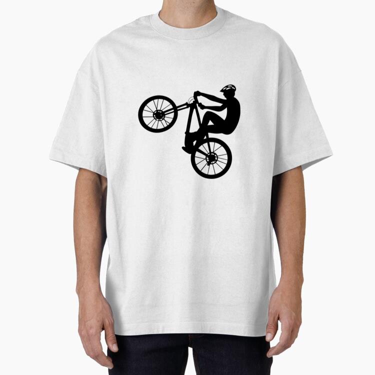 Boy Silhouette Riding Bicycle Oversized T-Shirt