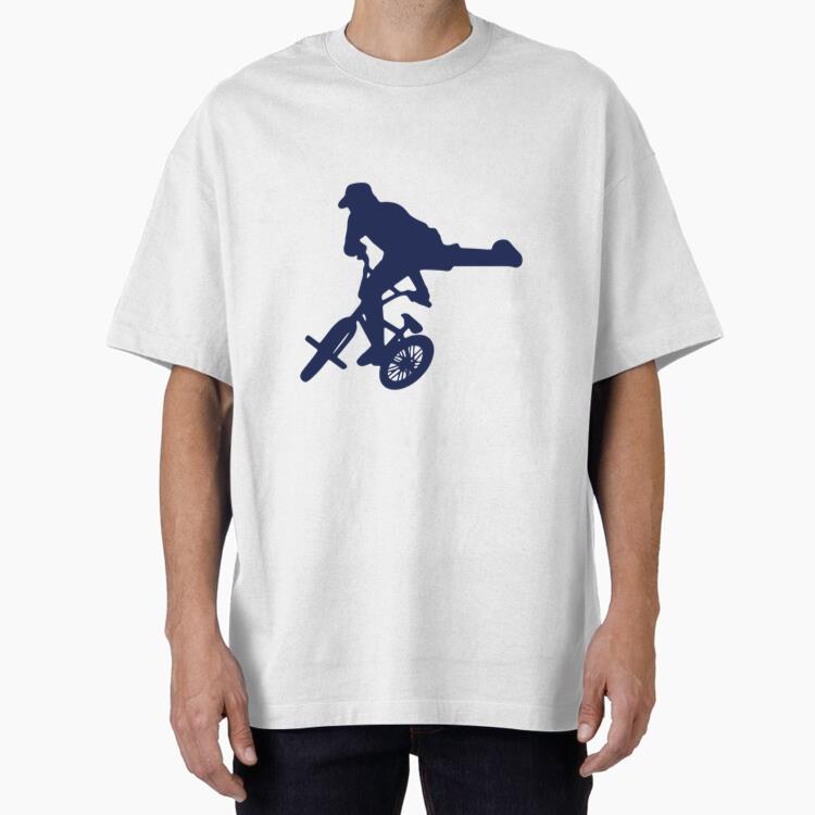 Boy Silhouette Riding Bmx Oversized T-Shirt