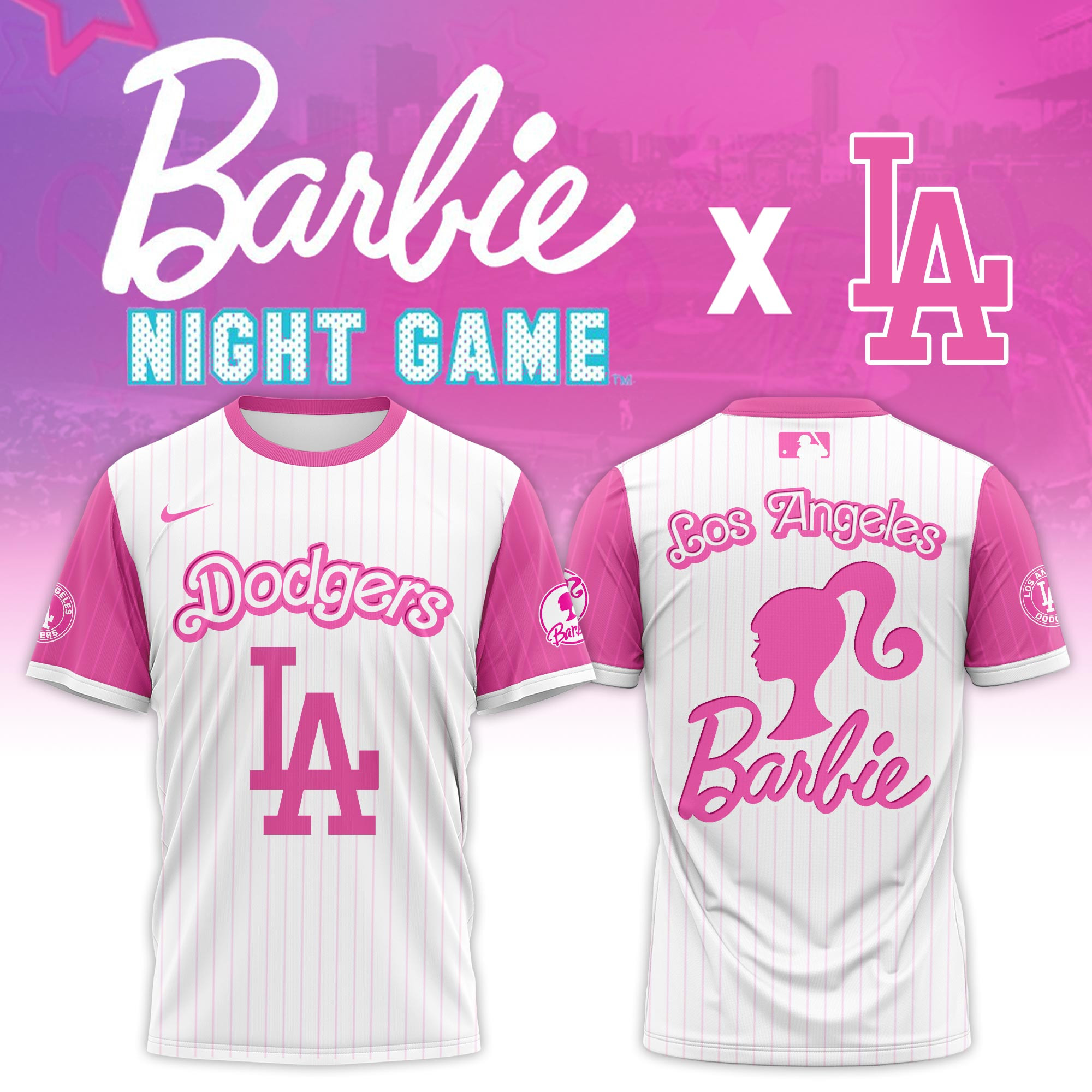Buildercar - 2025 Barbie Los Angeles Dodgers T-Shirt Gift Ideas