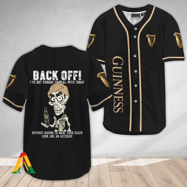 Buildercar - Achmed Back Off With Guinness Beer Baseball Jersey