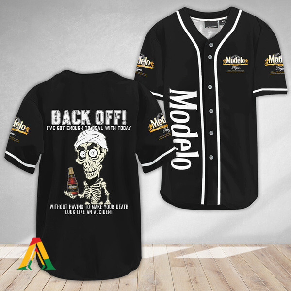 Buildercar - Achmed Back Off With Modelo Baseball Jersey