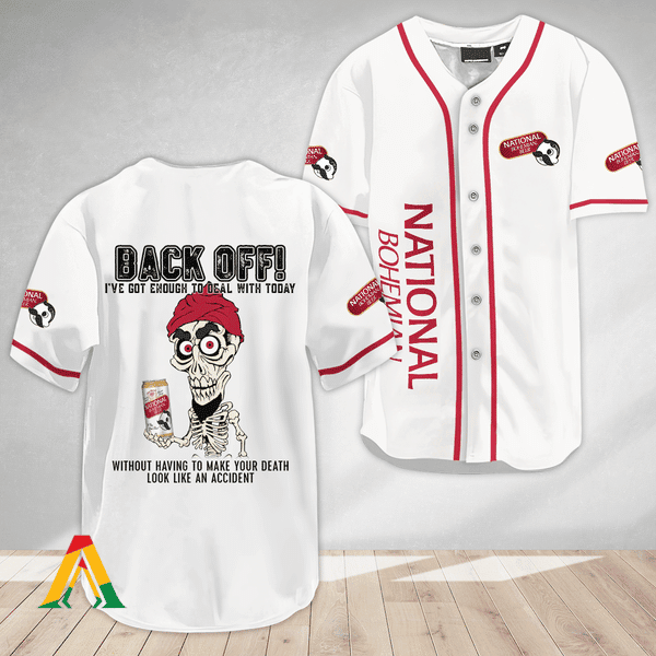 Buildercar - Achmed Back Off With National Bohemian Baseball Jersey