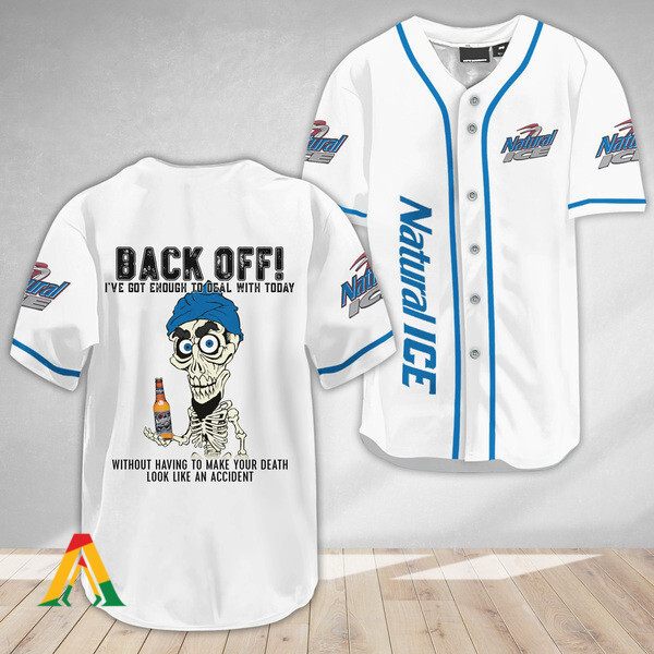Buildercar - Achmed Back Off With Natural Ice Baseball Jersey
