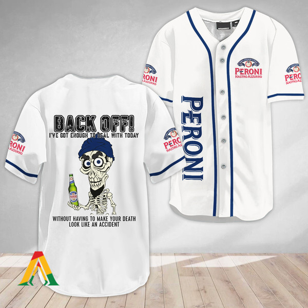 Buildercar - Achmed Back Off With Peroni Beer Baseball Jersey