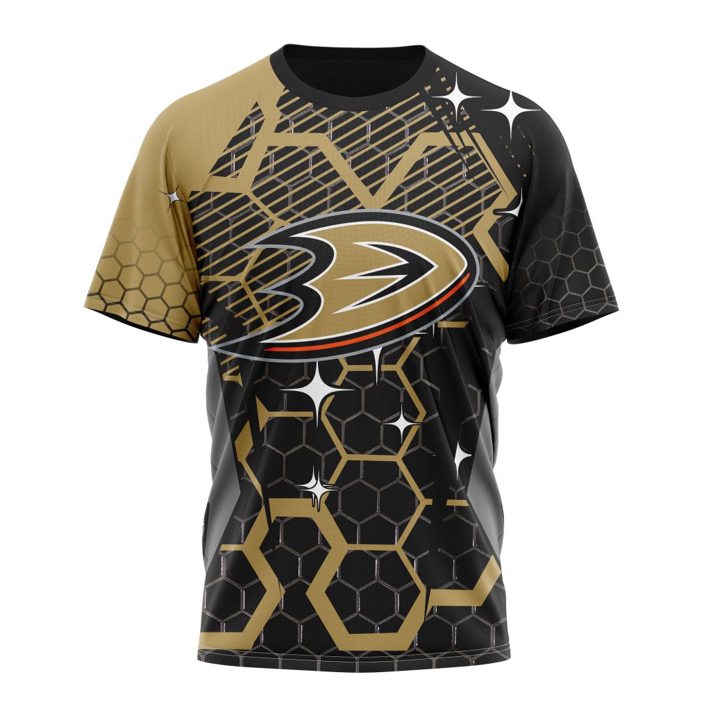 Buildercar - Anaheim Ducks Design With MotoCross Syle Personalized Name And Number T-Shirt