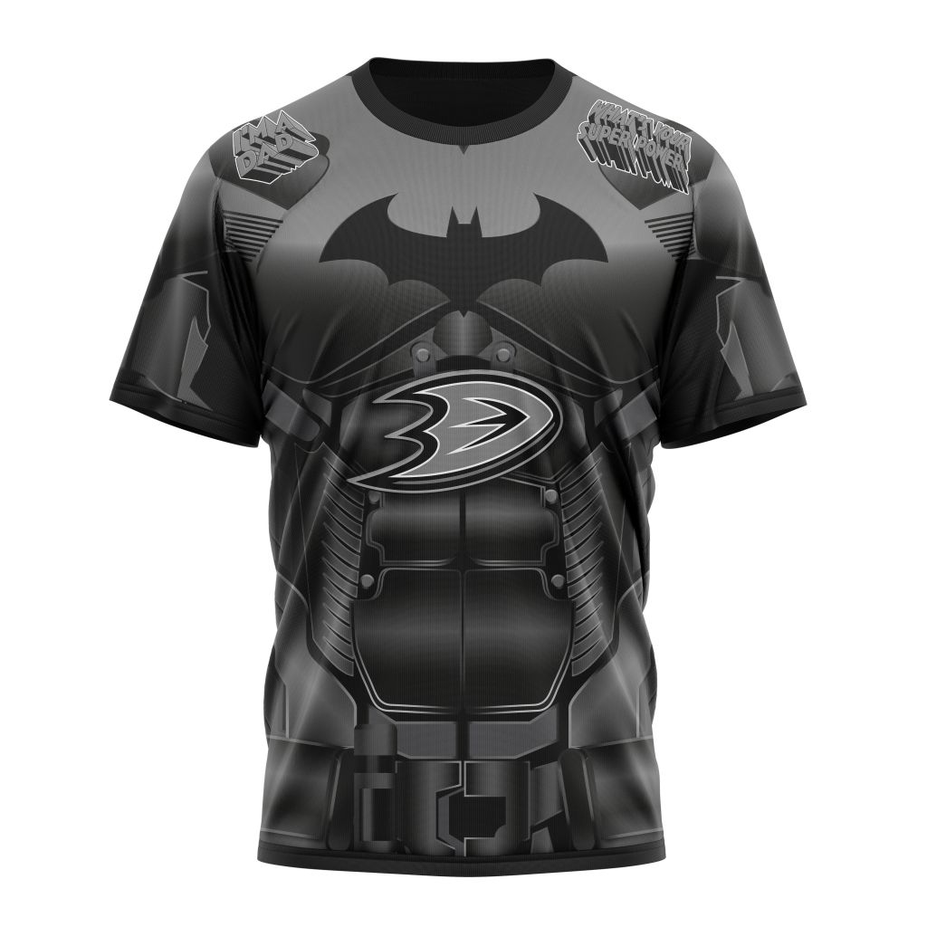 Buildercar - Anaheim Ducks feat Batman Design For Father Day Personalized Name And Number T-Shirt