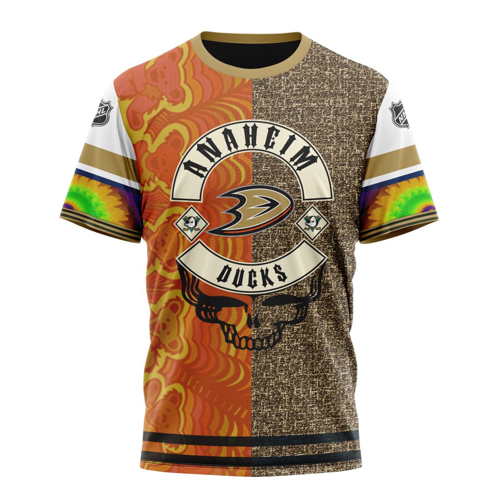 Buildercar - Anaheim Ducks feat Grateful Dead Design Personalized Name And Number T-Shirt