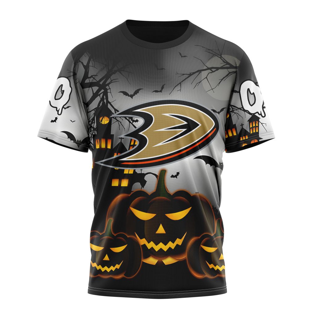 Buildercar - Anaheim Ducks For Halloween Personalized Name And Number T-Shirt