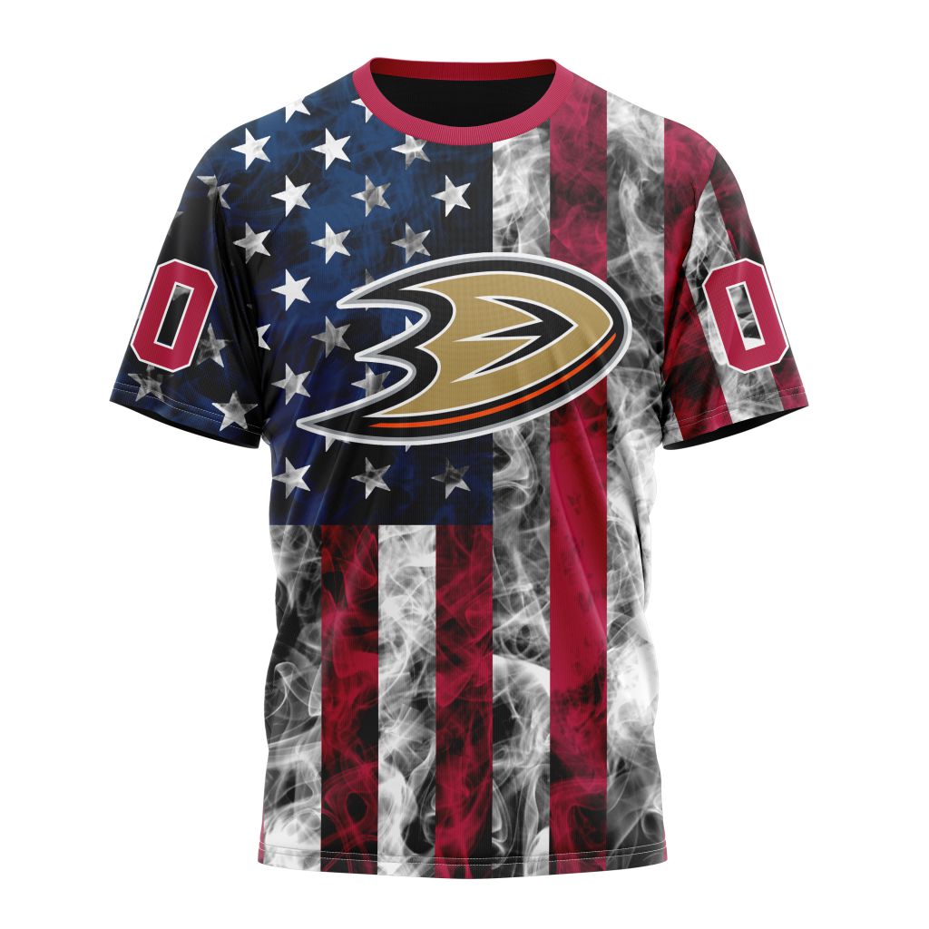 Buildercar - Anaheim Ducks For Independence Day The Fourth Of July 01 Personalized Name And Number T-Shirt